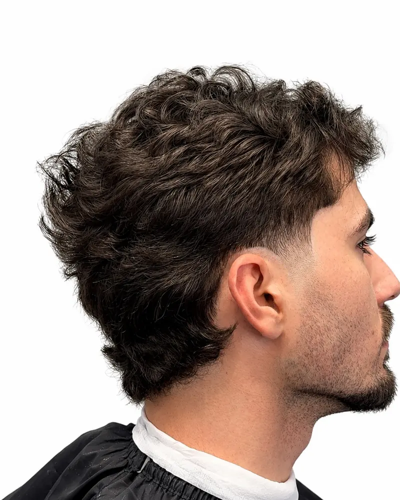 Curly mullet