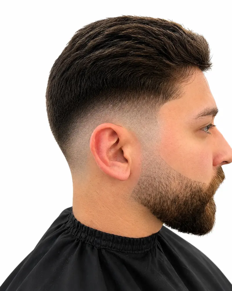 Mid fade & beard